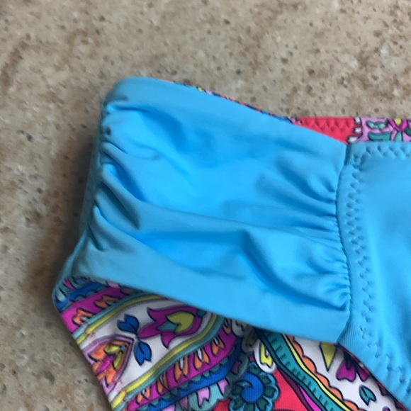 NWOT Tommy Bahama Paisley Keys Reversible Shirred Bikini Bottoms Size XL - Picture 8 of 8